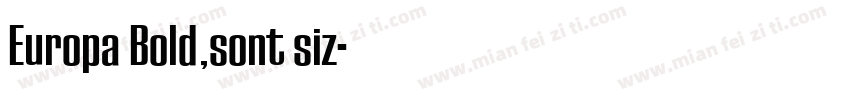 Europa Bold,sont siz字体转换